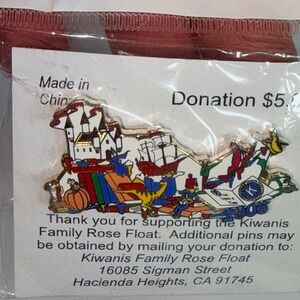 Kiwanis Family Rose Float 2006 Once Upon a Time Enamel Pin New In Bag